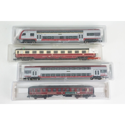 56 - 36 Boxed / cased N gauge items of rolling stock to include 24 x Fleischmann, 9 x Lima and 3 x Arnold... 