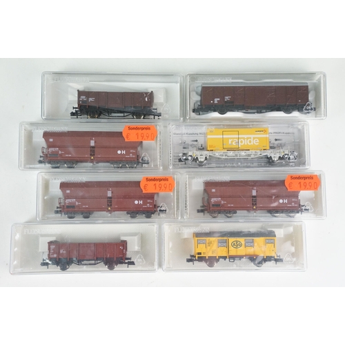 56 - 36 Boxed / cased N gauge items of rolling stock to include 24 x Fleischmann, 9 x Lima and 3 x Arnold... 