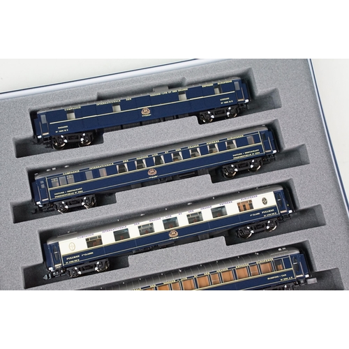 57 - Boxed Kato N gauge Paris Hongkong 1988 CIWL Orient Express Wagons LITS sets, complete with K23215-1 ... 