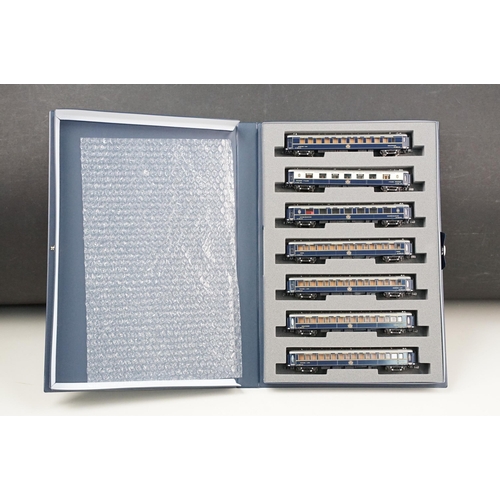 57 - Boxed Kato N gauge Paris Hongkong 1988 CIWL Orient Express Wagons LITS sets, complete with K23215-1 ... 