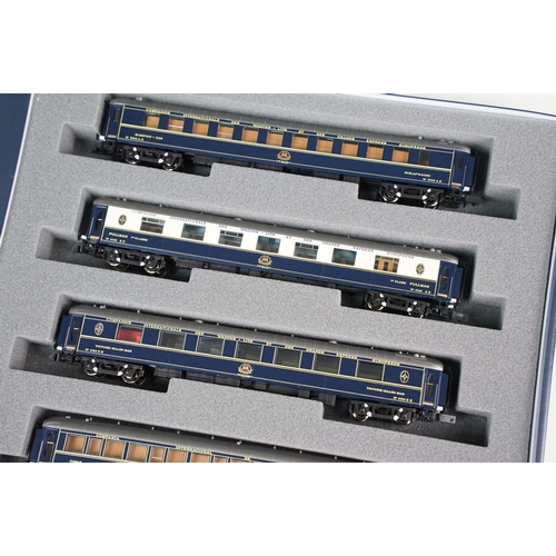 57 - Boxed Kato N gauge Paris Hongkong 1988 CIWL Orient Express Wagons LITS sets, complete with K23215-1 ... 