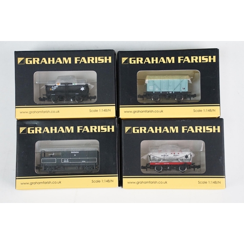 61 - 30 Boxed Graham Farish N gauge items of rolling stock to include 374-061 MK1 SK Corridor Second Coac... 