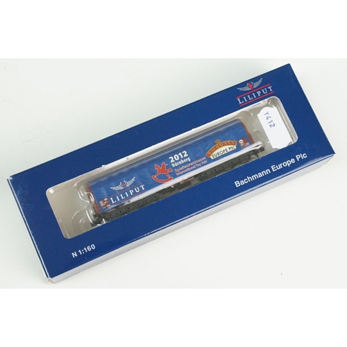 62 - Two boxed Liliput N gauge rolling stock sets to include L260120 4 wagon set nr 1 set and L2601213 wa... 