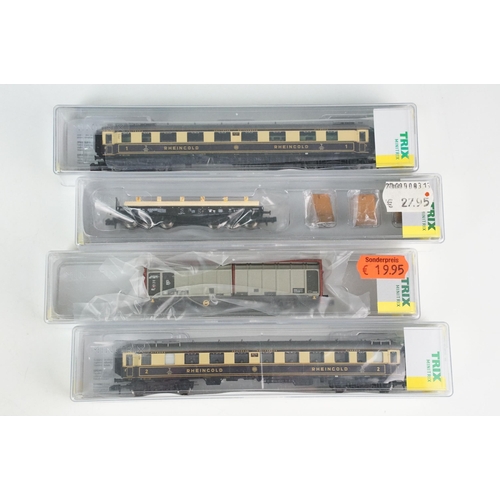 64 - 37 Cased Trix Minitrix N gauge items of rolling stock to include 11038, 15452-03, 15782, 15452-01, 1... 