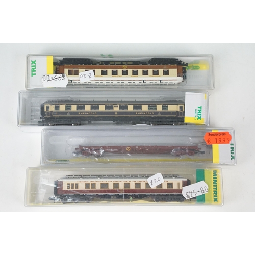 64 - 37 Cased Trix Minitrix N gauge items of rolling stock to include 11038, 15452-03, 15782, 15452-01, 1... 