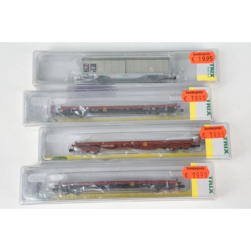 64 - 37 Cased Trix Minitrix N gauge items of rolling stock to include 11038, 15452-03, 15782, 15452-01, 1... 