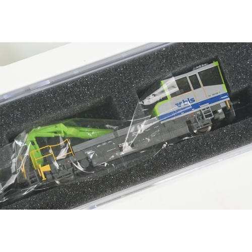 65 - Boxed / cased HobbyTrain N gauge H23562 Robel TM 235 BLS plus 6 x cased HobbyTrain items of rolling ... 