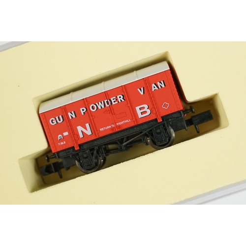 7 - Three cased / boxed Dapol N gauge ND135B Leighton Hall G crest w lined green, ND004 14XX GWR Shirtbu... 