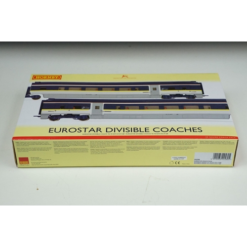 72 - Boxed Hornby OO gauge R4580 Eurostar Coach Pack, complete and ex