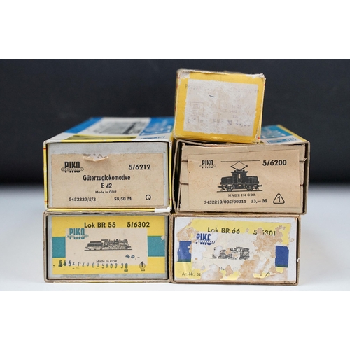 75 - Five boxed Piko HO gauge locomotives to include E42, BR55, BR66, E69 & BR75