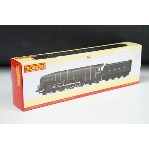 91 - Boxed Hornby OO gauge R3841 LNER Class W1 Hush Hush 4-6-4 British Enterprise No 10000 locomotive