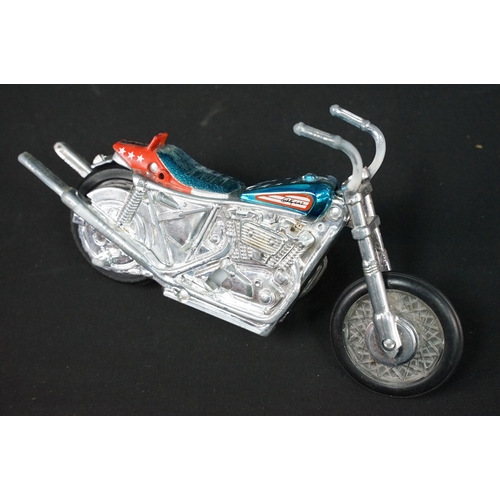 1544 - Boxed Ideal Evel Knievel Stunt Cycle and Gyro Powered Motor, model No. 3407-4, complete with Evel Kn... 