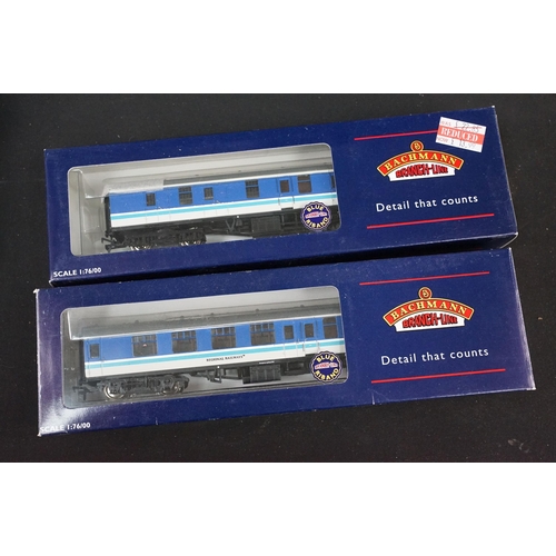 155 - 28 Boxed OO gauge items of rolling stock to include 16 x Bachmann featuring 37-303 Intermodal Bogie ... 