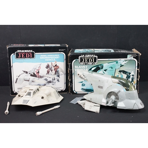 1558 - Star Wars - Two boxed original Star Wars Return Of The Jedi vehicles to include Rebel Armoured Snows... 