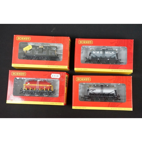 156 - 26 Boxed Hornby OO gauge items of rolling stock to include R4230 LMS Standard Period 3 Corridor 3rd ... 