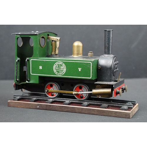 181A - Ltd edn Mamod O gauge 0-4-0 Severn Valley Railway SV1 locomotive in green, some paint wear