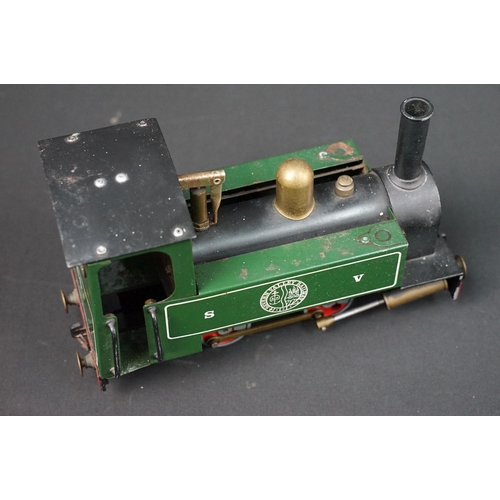 181A - Ltd edn Mamod O gauge 0-4-0 Severn Valley Railway SV1 locomotive in green, some paint wear