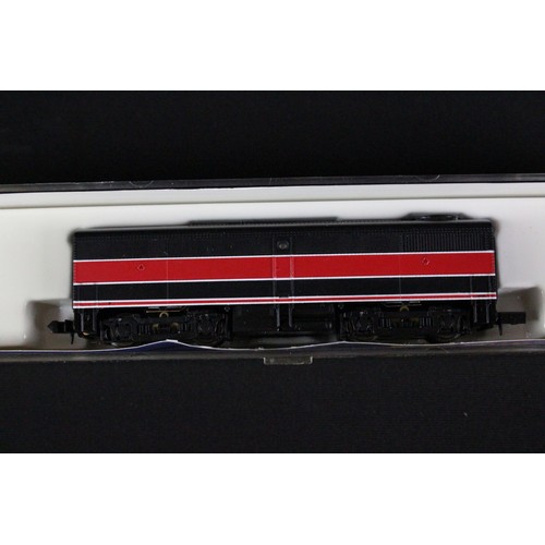 132 - Four cased N gauge locomotives to include 3 x Life Like (7030 E7 Loco A Unit FEC #1017, FA1 Locomoti... 