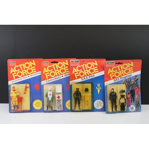 1536 - Action Man - Four carded Palitoy Action Force figures to include SAS Frogman (excellent bubble with ... 