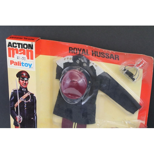 1538 - Action Man - Carded Palitoy Action Man Royal Hussar Outfit set, lifting and creasing to bubble with ... 