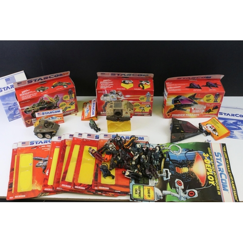 1540 - Collection Coleco Starcom figures / vehicles to include 1 x boxed Shadow Parasite (complete with ins... 