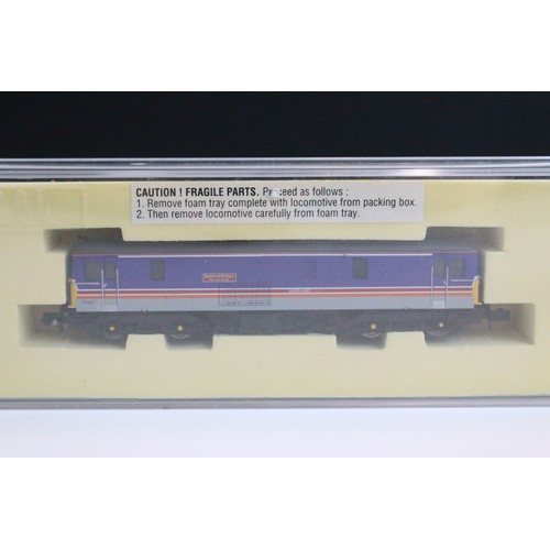 131 - Four boxed N gauge locomotives to include 2 x Dapol (ND-021a CL73 Mainline 73114 Stewarts Lane & ND0... 