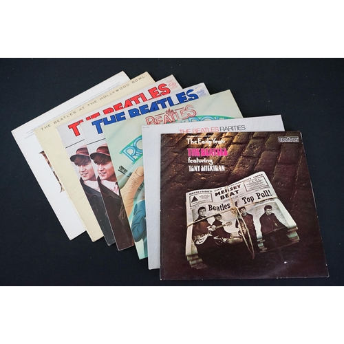 253 - Vinyl - 25 Beatles LPs featuring foreign pressings to include Abbey Road (misalinged apple), Revolve... 