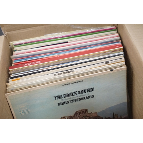 300 - Vinyl - Over 60 world music LPs and 1 box set featuring promos / demos to include South American, Ca... 