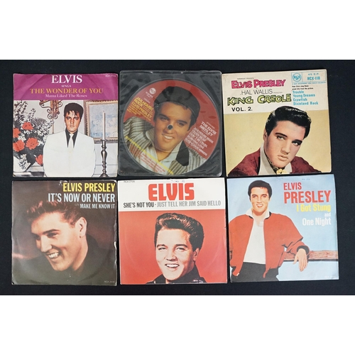 329 - Vinyl - Over 200 Elvis Presley 7” singles spanning his career including EP’S, picture sleeves, pictu... 