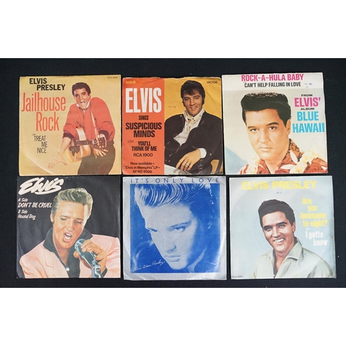 329 - Vinyl - Over 200 Elvis Presley 7” singles spanning his career including EP’S, picture sleeves, pictu... 