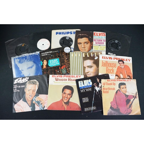 329 - Vinyl - Over 200 Elvis Presley 7” singles spanning his career including EP’S, picture sleeves, pictu... 