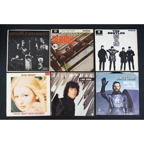 334 - Vinyl - 29 The Beatles and The Rolling Stones and related 7” singles and EP’s including foreign pres... 