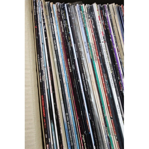 240 - Vinyl - Over 65 rock / hard rock / metal LPs to include ACDC x 3, Thunder (fully signed), Great Whit... 