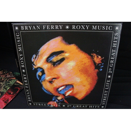 256 - Vinyl - 13 Roxy Music and 4 Bryan Ferry LPs spanning their career. At least Vg+ overall