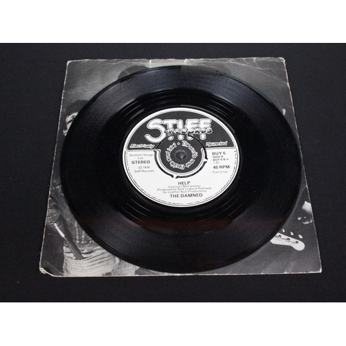 452 - Vinyl - 3 The Damned UK pressing 7” singles on Stiff Records to include: New Rose (BUY 6, Rock Music... 