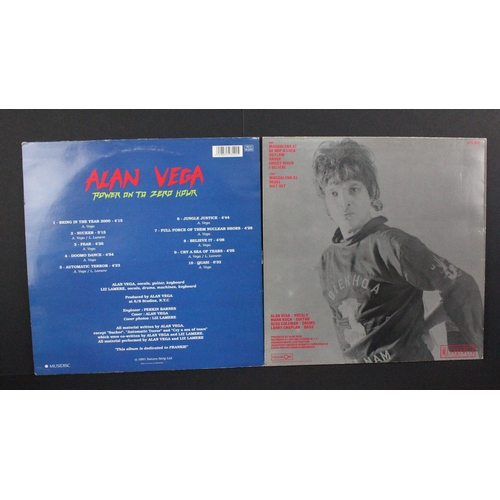 486 - Vinyl - 3 Alan Vega LPs and 1 Suicide LP to include Power On Ta Zero Hour, Collision Drive, Saturn S... 