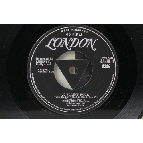 578 - Vinyl - Eddie Cochran – 20 Flight Rock / Dark Lonely Street 7” single on London Records - 45/HLU 838... 