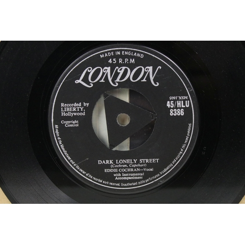 578 - Vinyl - Eddie Cochran – 20 Flight Rock / Dark Lonely Street 7” single on London Records - 45/HLU 838... 