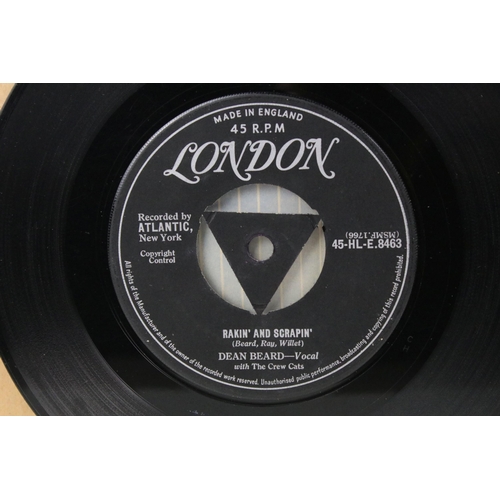 581 - Vinyl - Dean Beard And The Crew Cats – Rakin' & Scrapin’ / On My Mind Again 7” single on London Reco... 