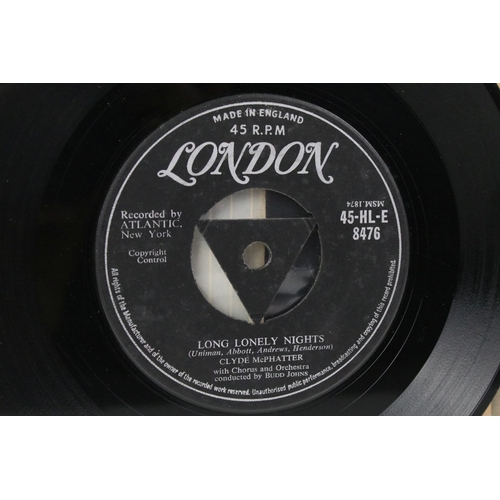 582 - Vinyl - Clyde McPhatter – Long Lonely Nights / Heartaches 7” single on London Records - 45-HL-E 8476... 