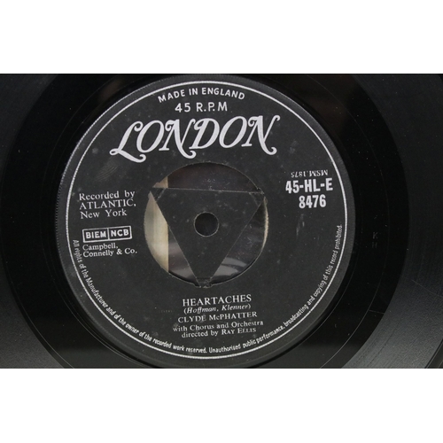 582 - Vinyl - Clyde McPhatter – Long Lonely Nights / Heartaches 7” single on London Records - 45-HL-E 8476... 