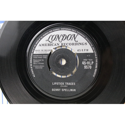 585 - Vinyl - Benny Spellman – Lipstick Traces / Fortune Teller 7” single on London Records - 45-HLP 9570,... 