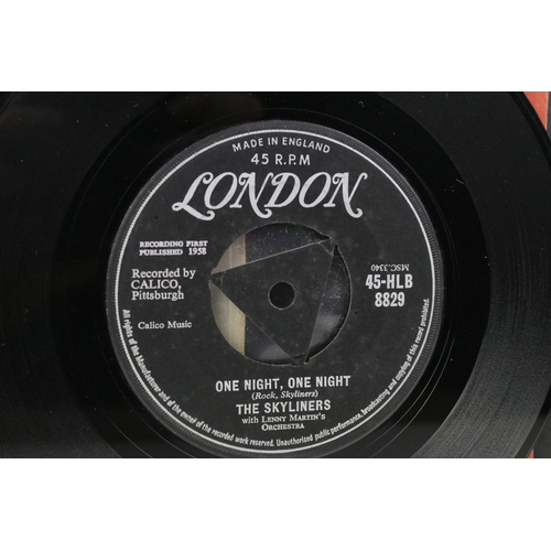 588 - Vinyl - The Skyliners ‎– Since I Don't Have You / One Night, One Night 7” single on London Records -... 