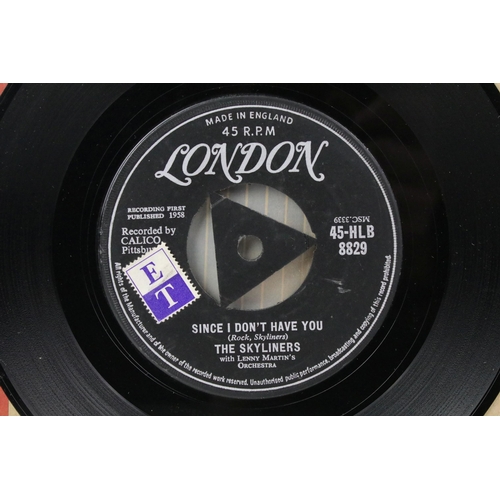 588 - Vinyl - The Skyliners ‎– Since I Don't Have You / One Night, One Night 7” single on London Records -... 