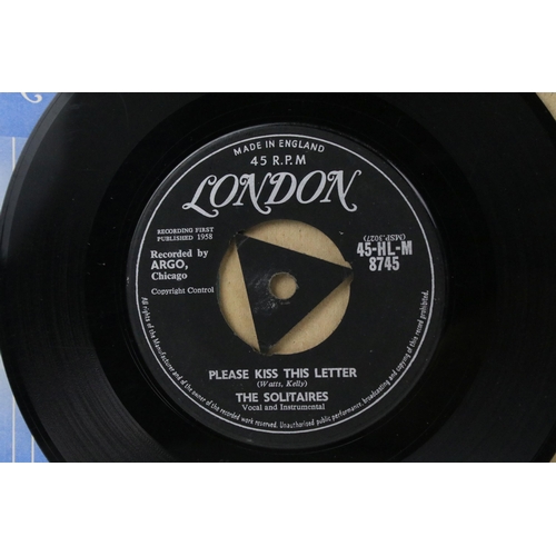 593 - Vinyl - The Solitaires ‎– Walking Along / Please Kiss This Letter, 7” single on London Records - 45-... 