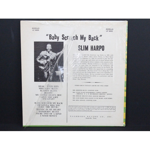 97 - Vinyl - Blues - Slim Harpo – Baby Scratch My Back LP on Excello Records LP 8005 / LP-8005. Sleeve Vg... 