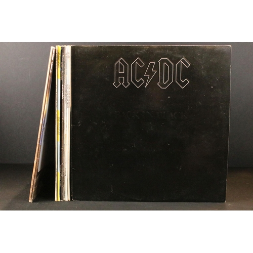 175 - Vinyl - 12 ACDC LPs to include Back In Black, Flick Of The Switch x 2, Highway To Hell x 2, Powerage... 