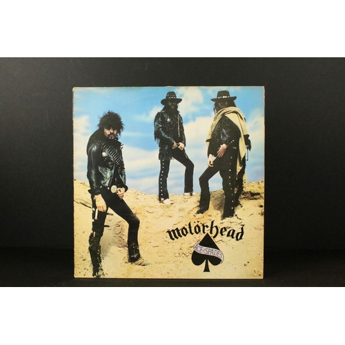 179 - Vinyl - 6 Motorhead LPs to include No Remorse (leather sleeve) Ex, Iron Fist x 2, Rock N Roll, Ace O... 