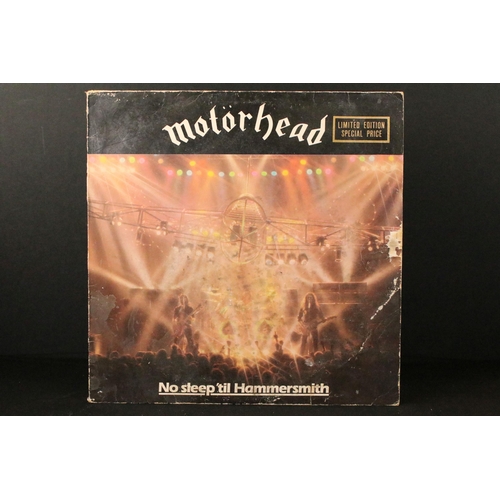 179 - Vinyl - 6 Motorhead LPs to include No Remorse (leather sleeve) Ex, Iron Fist x 2, Rock N Roll, Ace O... 