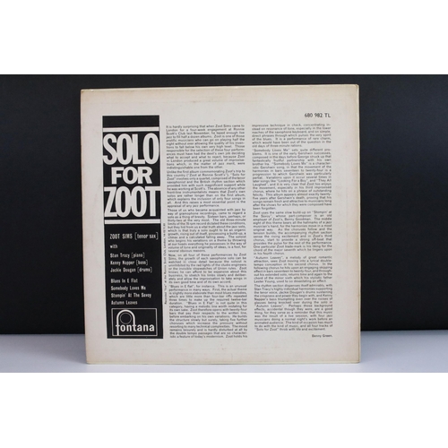 61 - Vinyl - Jazz - Zoot Sims – Solo For Zoot LP on Fontana Records - 680 982 TL. Original UK 1st mono pr... 